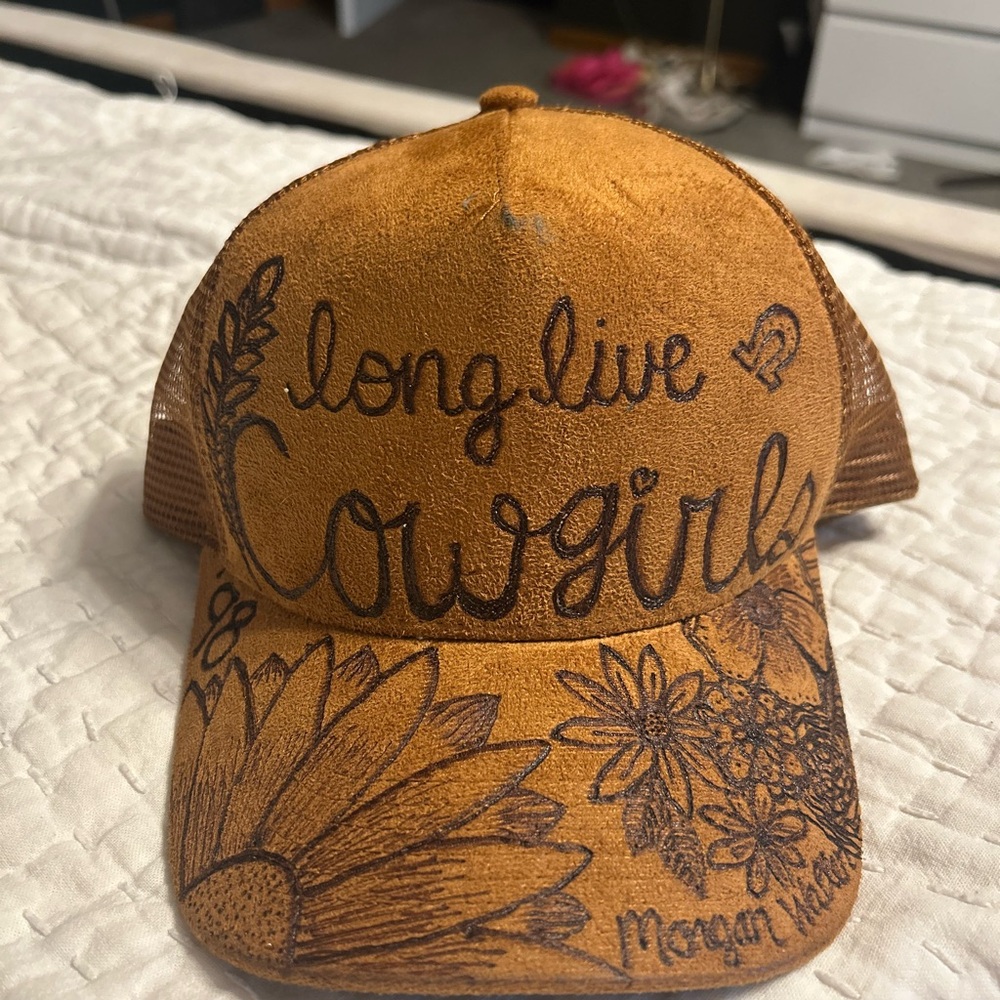Custom burnt Morgan Wallen trucker hat